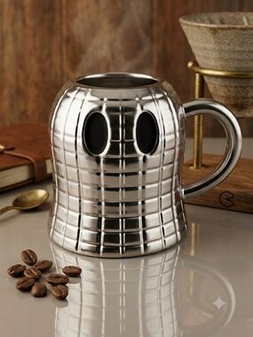 Chrome Ghost Disco Mug Halloween Coffee Cup